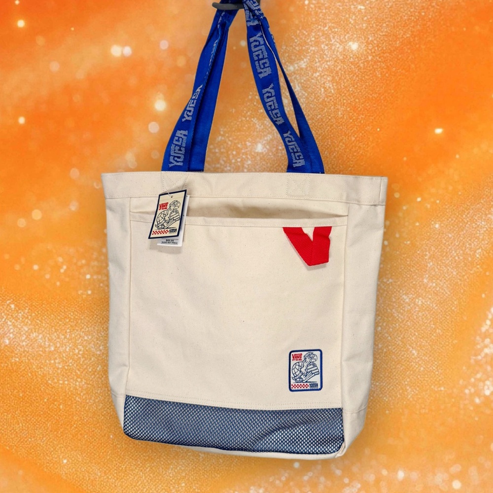 Vans x Yucca Cream and Blue Tote Bag NWT